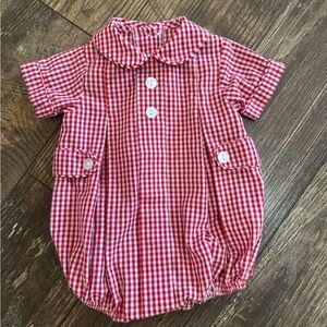 Little English Red Gingham Outfit